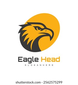 Detailed vector illustration of an eagle head with a fierce and determined expression.
