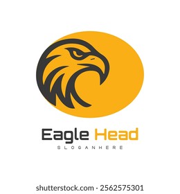 Detailed vector illustration of an eagle head with a fierce and determined expression.
