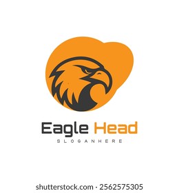 Detailed vector illustration of an eagle head with a fierce and determined expression.
