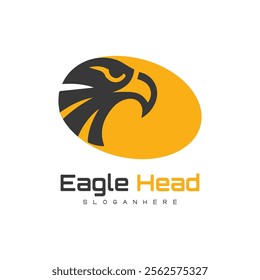 Detailed vector illustration of an eagle head with a fierce and determined expression.
