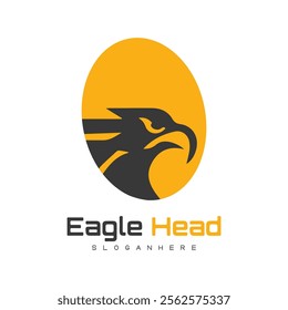 Detailed vector illustration of an eagle head with a fierce and determined expression.
