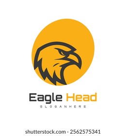 Detailed vector illustration of an eagle head with a fierce and determined expression.
