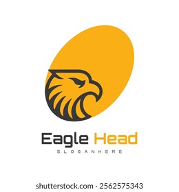 Detailed vector illustration of an eagle head with a fierce and determined expression.
