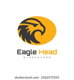 Detailed vector illustration of an eagle head with a fierce and determined expression.
