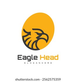 Detailed vector illustration of an eagle head with a fierce and determined expression.
