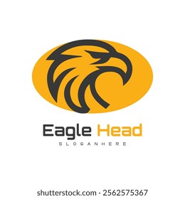 Detailed vector illustration of an eagle head with a fierce and determined expression.
