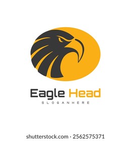 Detailed vector illustration of an eagle head with a fierce and determined expression.
