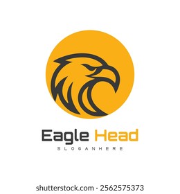 Detailed vector illustration of an eagle head with a fierce and determined expression.
