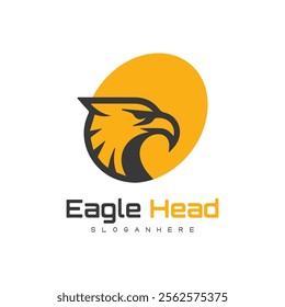 Detailed vector illustration of an eagle head with a fierce and determined expression.
