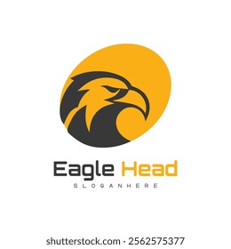 Detailed vector illustration of an eagle head with a fierce and determined expression.
