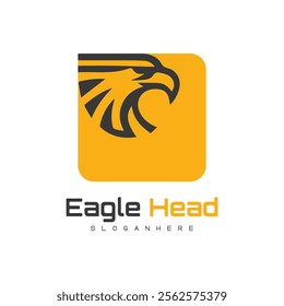 Detailed vector illustration of an eagle head with a fierce and determined expression.
