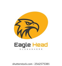 Detailed vector illustration of an eagle head with a fierce and determined expression.
