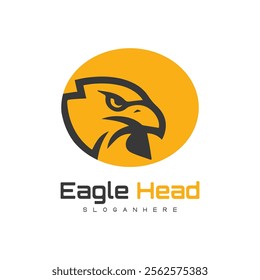 Detailed vector illustration of an eagle head with a fierce and determined expression.
