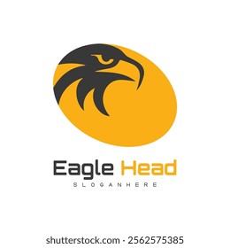 Detailed vector illustration of an eagle head with a fierce and determined expression.
