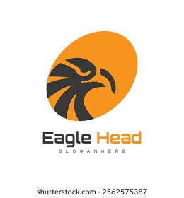 Detailed vector illustration of an eagle head with a fierce and determined expression.
