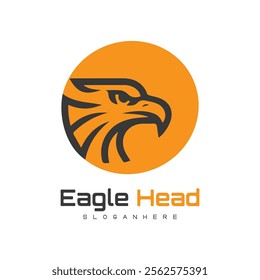 Detailed vector illustration of an eagle head with a fierce and determined expression.
