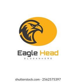 Detailed vector illustration of an eagle head with a fierce and determined expression.
