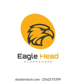 Detailed vector illustration of an eagle head with a fierce and determined expression.
