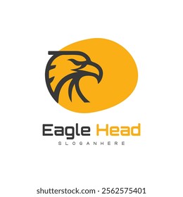 Detailed vector illustration of an eagle head with a fierce and determined expression.
