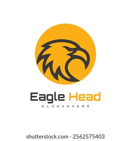 Detailed vector illustration of an eagle head with a fierce and determined expression.
