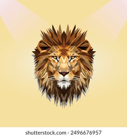 A detailed vector illustration of a lion’s face mounted on a wall. The artwork features intricate lines, emphasizing the regal mane and fierce, majestic expression.