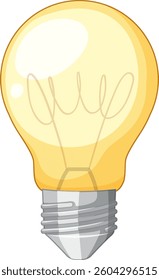 A detailed vector illustration of a glowing light bulb, showcasing clean lines and vibrant colors, perfect for creative projects