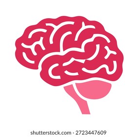 Ilustración vectorial detallada del cerebro humano para la salud médica y neurológica Educación