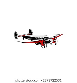 A detailed vector illustration of the iconic Aircraft Expeditor, ideal for aviation enthusiasts, history buffs, and design projects. Perfect for posters, banners, and educational materials.