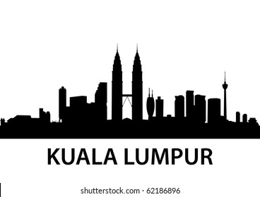 Detailed Vector Illustration Of Kuala Lumpur, Malaysia