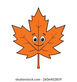 A detailed vector illustration of a leaf set against a clean white background. Ideal for nature-themed designs,