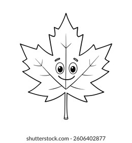 A detailed vector illustration of a leaf set against a clean white background. Ideal for nature-themed designs,
