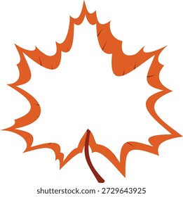 A detailed vector illustration of a maple leaf, a well-known natural and national symbol. Commonly associated with the autumn season and featured on the Canadian flag, the maple leaf represents strength, endurance, and seasonal change, making it ideal for fall-themed and graphic design projects.
