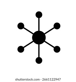 A detailed vector illustration of a molecule structure with connected dots, perfect for scientific, medical, or technological designs and concepts.