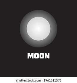 Detailed vector illustration moon design