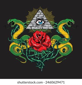 A Detailed Vector Illustration of the Mystical Third Eye, The Eye of Shiva Symbol Design