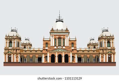 Detailed vector / illustration of Noor Mahal situated in Bahawalpur Pakistan svg