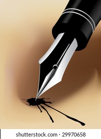 detailed vector illustration of a pen