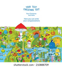 Detailed vector illustration with place for text