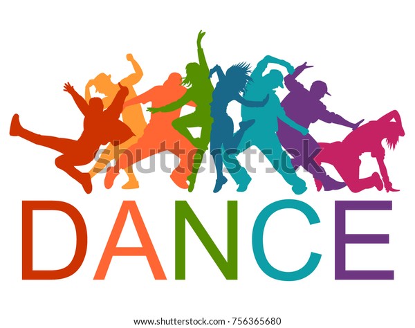 人が踊る表情豊かな踊りのシルエットが 細かいベクターイラストで描かれています ジャズファンク ヒップホップ ハウスダンスの文字 ダンサー のベクター画像素材 ロイヤリティフリー