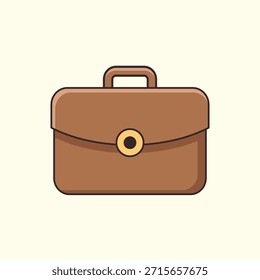 Ilustração vetorial detalhada de uma pasta de negócios de couro marrom autônomo. Este saco clássico simboliza finanças, bancos, direito e profissionalismo corporativo. Perfeito para uso em artigos de investimento, aplicativos bancários, ícones de advogado e elementos de apresentação de negócios. Design plano de alta qualidade isolado em fundo branco.