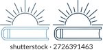 Detailed vector illustration of two batteries in light and dark blue shades, with a sunburst behind them, conveying a sense of power and energy.