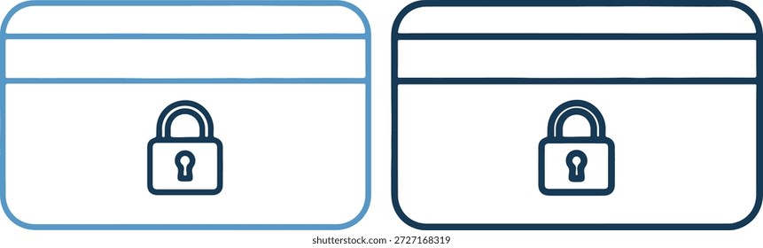 Ilustración vectorial detallada de dos carteras con cerraduras sobre un fondo blanco puro, que simboliza finanzas seguras y transacciones protegidas con un diseño elegante