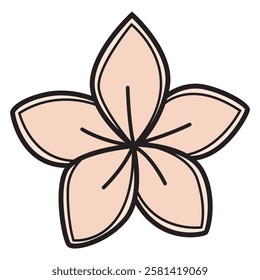 A detailed vector illustration of a vanilla flower, featuring delicate petals and a natural, elegant design.