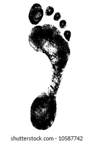 Detailed vector image of foot print.