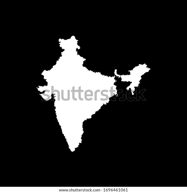 Detailed Vector India Country Outline Border Stock Vector (royalty Free 