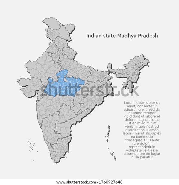 Detailed Vector India Country Outline Border Stock Vector (Royalty Free ...