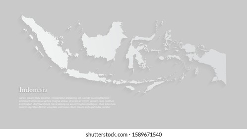Detailed Vector Indonesia Country Border Map Stock Vector (Royalty Free ...