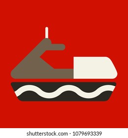 Detailed vector jet boat(scooter).