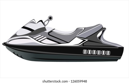 Detailed vector jet boat(scooter).