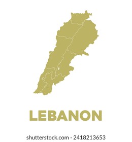 Detailed Vector Lebanon Map Design